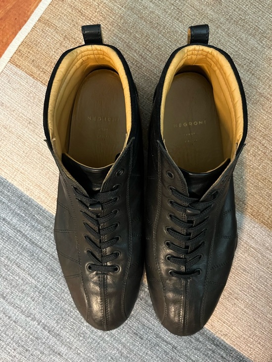 Negroni Luxury Driving Shoes High Top Black Leather Made in Japan EU 44 / US 11 main image 7